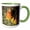 Green/White, variant on 3drose, Sonora Barrel Cactus with Flower Buds, Saguaro National Park, Arizona, 11oz Two-tone Black Mug