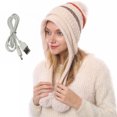 thumbnail image 4 of USB Heated Beanie Hat, Winter USB Heated Knitted Beanie Hat for Women Battery/Power Bank Excluded, 4 of 5