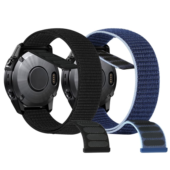 Vodtian 22mm Quick Fit Hook and Look Nylon Bands Compatible with Garmin Fenix 8 47mm/Fenix 7/Fenix 6/Fenix 5, Garmin Approach S62/S60, Epix Gen 2/Epix Pro 47mm for Women Man