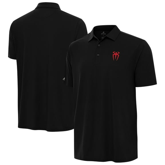 Men's Antigua Black Roman Reigns Era Polo