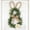 F, variant on Easter Bunny Wreath for Front Door | Spring Window & Wall Decoration with Green Leaves & Bow | Plastic Foliage Decor (17.72x9.84 in)
