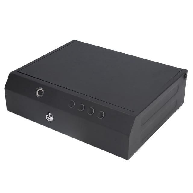 Caja Fuerte Para Dinero, Llave De Contraseña, Desbloqueo, Caja Fuerte Pequeña A Prueba De Taladros De Alta Dureza Para Ordenador Portátil OTVIAP Gun Biometric