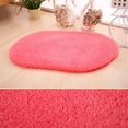 thumbnail image 5 of Soft Fluffy Rugs for Bedroom, Oval Throw Rugs, Shaggy Oval Throw Rugs for Bedside, Non-Slip Cozy Plush Shag Carpet for Kids Room Nursery Dorm Living Room, 23.62x15.75 Inch, Watermelon Red, 5 of 5
