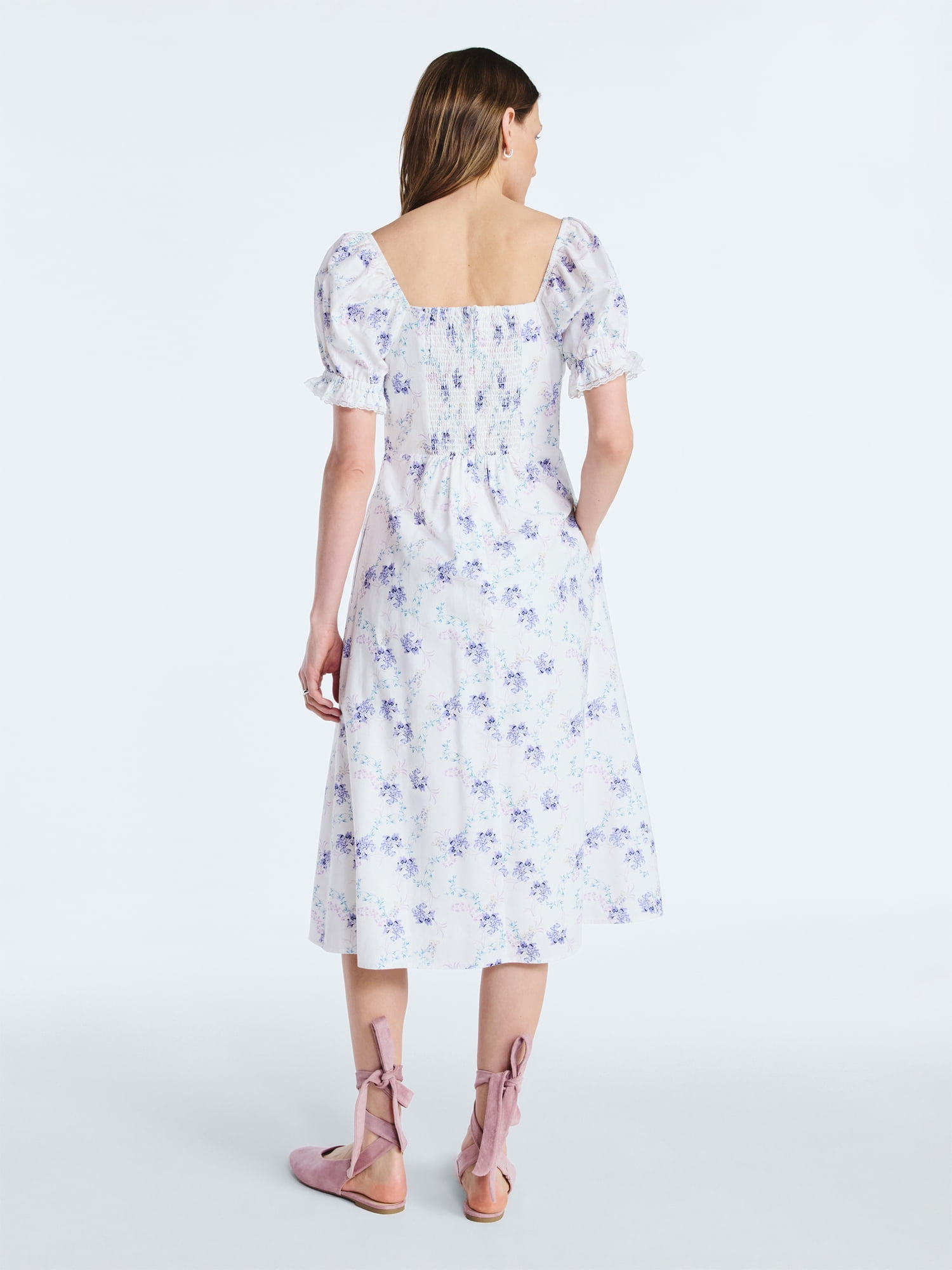 Scoop Women's and Women's Plus Lace Collar Dress, Sizes XS-4X