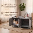 thumbnail image 6 of Shininglove Double Rattan Cat Litter Box Enclosure for 2 Cats, 47 x 20 x 24 In, Hidden Cabinet, 6 of 8