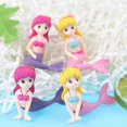 thumbnail image 3 of 4pcs Dollhouse Mermaid Figurines Ornament Micro Landscape Toy Cake Fairy Garden Princess Doll Toys Girls Gifts Home Decor, 3 of 4