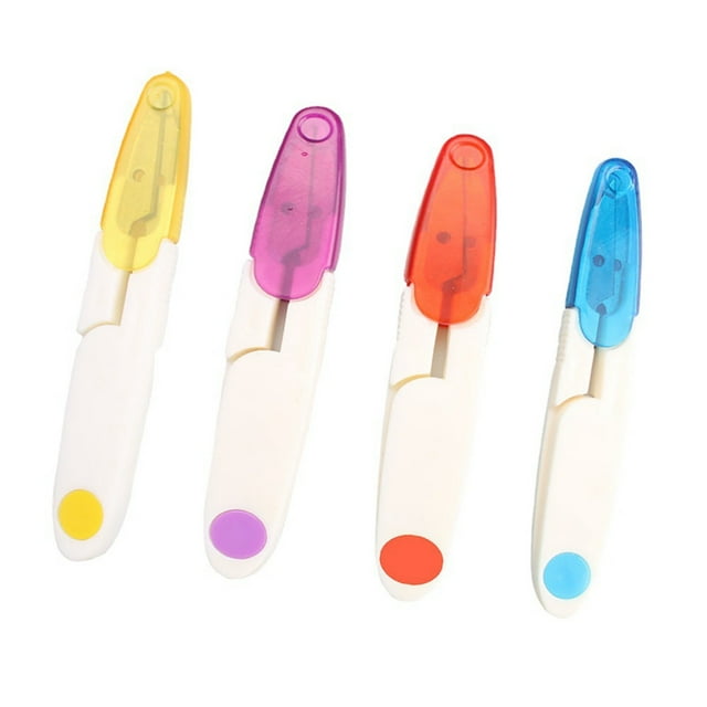 Hearth & Gear Embroidery U Shape Mini Scissors Colorful Transparent For Sewing Travel & Craft Kits Bathroom Travel Organizer Compression Packing Bags for Storage Bags Organizer Compression Packing