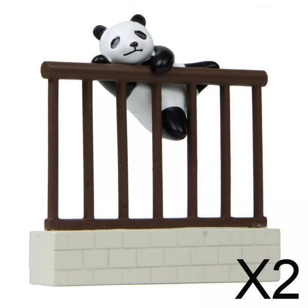 Cerca de Panda para casa de muñecas,Cerca de Panda en miniatura,decoración de jardín para casa de muñecas,Accesorios fotográficos de escena de jardín de casa a microescala,Cerca de Panda
