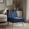 thumbnail image 3 of HELLHERO Stain Protection Elastic Bottom Armless Accent Chair Cover for Armless Chair, Accent Chair Protector Cats and Music, 3 of 8