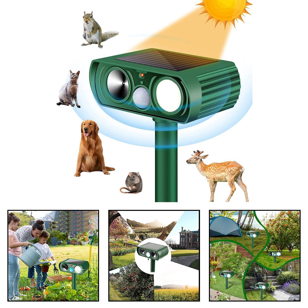 Garden Tools Gardening Tools Sound And Light Animal Repellent Artifact Solar Animal Repellent Instrument B2627
