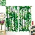 thumbnail image 3 of Tropical Green Plant Curtain Watercolor Botanical Banana Leaf Blackout Print Rod Pocket Window Drapes for Bedroom Living Room 42x54in, 3 of 6