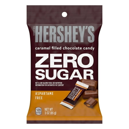 UPC 034000249770 product image for Hershey s Zero Sugar Caramel Filled Chocolate Candy  Bag 3 oz | upcitemdb.com