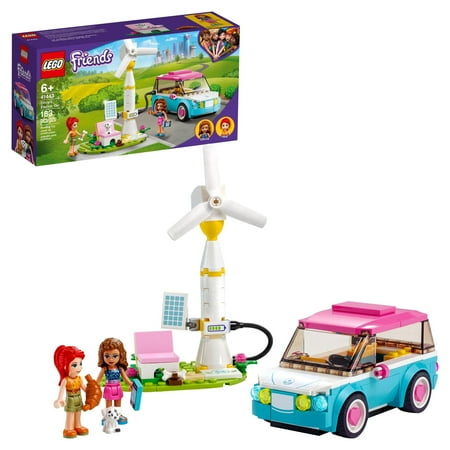 UPC: 0673419340649 | LEGO Friends Olivia s Electric Car Toy 41443 Vehicle for Girls  Boys and Kids 6 Plus Years Old  with Mia Mini-Doll & Puppy Figure Eco Education Playset