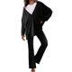 thumbnail image 1 of ICHUANYI Clearance Women's Style Wrinkled Wide Loose Color Shirt Fashion Casual Long Pants Suit ICHUANYI "ICHUANYI", 1 of 6