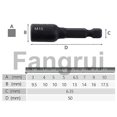 thumbnail image 3 of For 14 Hex Shank Thread Tap Socket Adapter For Machine Tapping 6pcs, 3 of 5