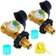 thumbnail image 3 of Adaptador Qcc para tanques de propano, adaptador de manómetro Qcc americano de latón de alta capacidad, adaptador de recarga de propano, 2 uds., 3 of 9