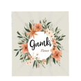 thumbnail image 4 of Durable Soft & Warm Flannel Blanket - Cozy Floral Design with Peach Flowers & Green Leaves Perfect for Sofa Travel Bed & Chair, 4 of 7