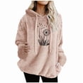 thumbnail image 5 of Sakmal Lightweight Women Hoodies Pink Fleece Graphic Sweatshirts Comfy Hoodies for Women, 5 of 5