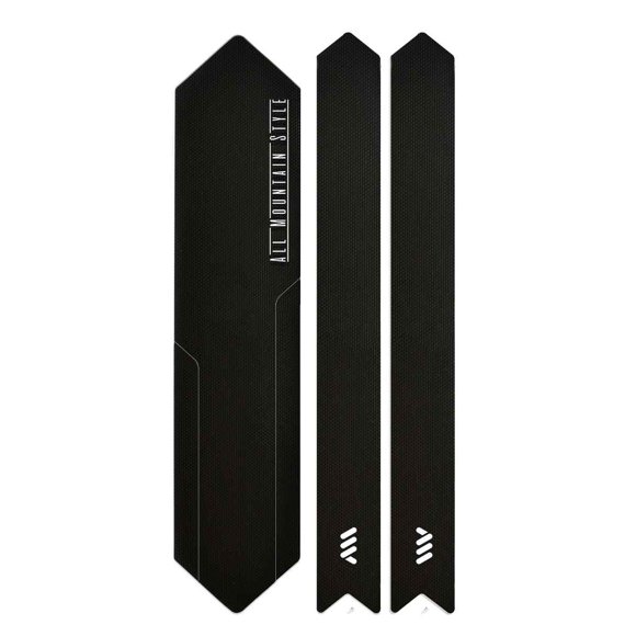 All Mountain Style AMSFG4BKSV Honeycomb High Impact Chain Guard – Protects Rear Part of Your Bike from Scratches and dings, Black/Silver