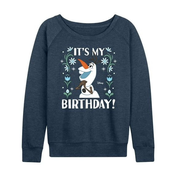 Disney Frozen - Olaf It's My Birthday - Women's Lightweight French Terry Long Sleeve Shirt