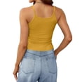 thumbnail image 3 of UPPADA Silk Satin Tank Tops for Women Dressy Lapel Casual Cami Tops Sleeveless Camisole Loose Fit Summer Basic Tank Shirt Solid Color Blouses Tops,Tank Top for Women Pack Yellow,XXXL, 3 of 6