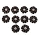 thumbnail image 1 of 10 unids perla Rhinestone Botón de flor adornos de cristal flatback decoración negro perla Sunnimix flor de la perla de espalda plana, 1 of 8