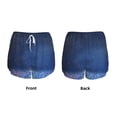 thumbnail image 3 of Pofeuu Retro Blue Glitter Print Women's Athletic Shorts Running Workout Shorts Tummy Control Quick Dry Gym Shorts with Pockets Double layer sports shorts-XX-Large, 3 of 7