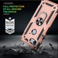 thumbnail image 5 of Compatible for Google Pixel 3A XL Case with HD Screen Protector, Military-Grade Shockproof Protective Phone Case with Magnetic Kickstand Ring for Google Pixel 3A XL Rose Gold, 5 of 15