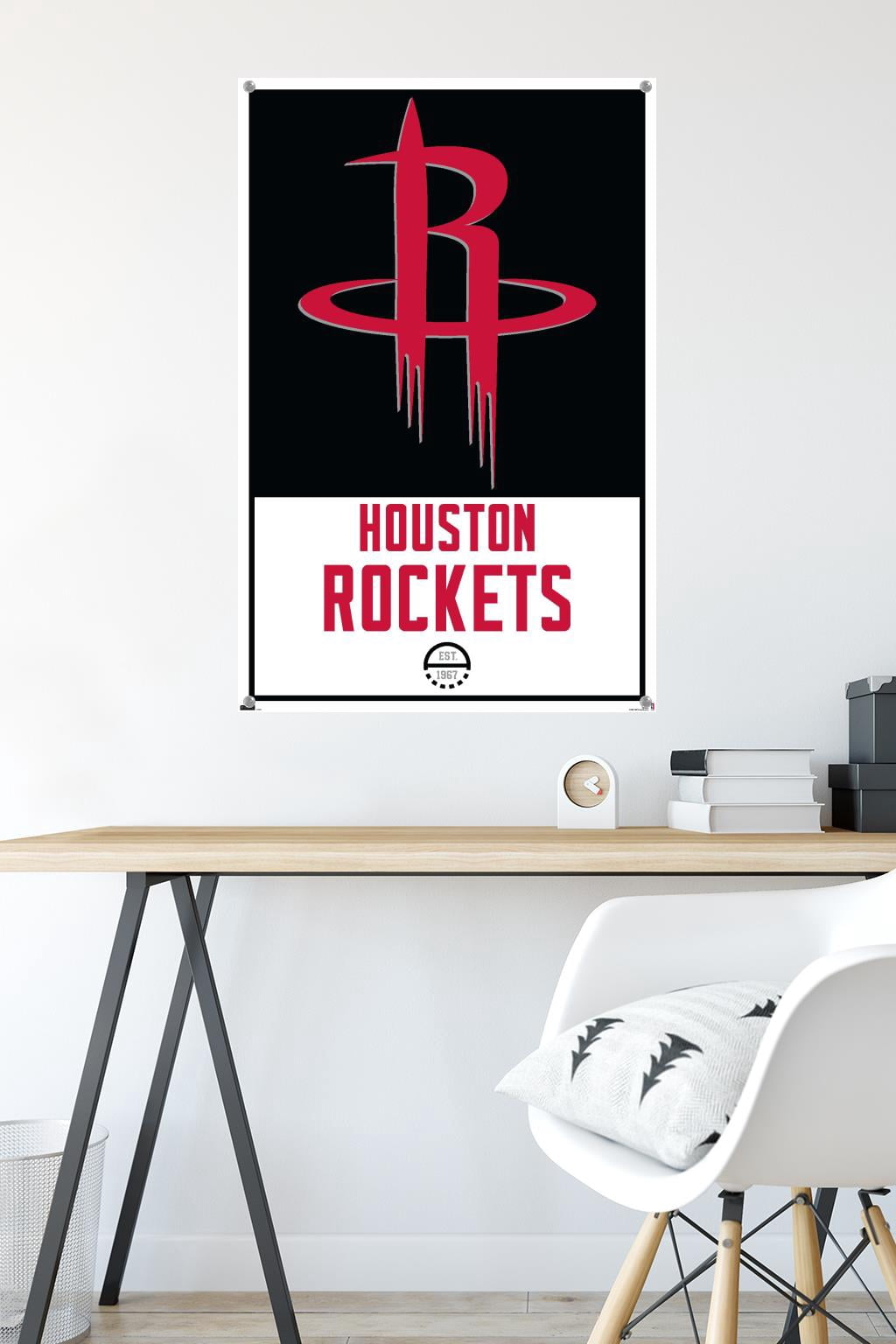 NBA Houston Rockets - Logo 21 Wall Poster with Pushpins, 22.375" x 34"