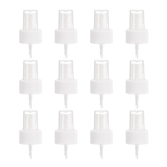 12 Pcs White Spray Top, 28/410 Fine Mist Sprayer Reusable Replacement Spray Bottle Pump Plastic Top