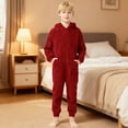 thumbnail image 5 of Warm Cozy Lined Romper Jumpsuit Boys Girls Outfit With Grip Soles Clothes, 5 of 8