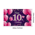 thumbnail image 3 of Glamorous Glittery 10th Birthday Banner Balloons Heart Gift Box Background Party Decoration Supplies Photography Props Birthday Party Decorations Backdrop, 3 of 8