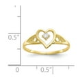 thumbnail image 3 of 10K Yellow Gold Ring Band Themed Cubic Zirconia CZ White, Size 6, 3 of 5