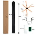 thumbnail image 4 of Chimney Brush, Ergonomic Chimney Cleaning Kit, Rotary Chimney Cleaning System Driven by Drill, Double Brush Head, 4 of 7