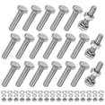 thumbnail image 1 of Uxcell Kit de tornillos de cabeza hexagonal de 20 piezas con tuercas, arandelas planas y de bloqueo M6x25mm, tornillos de acero inoxidable totalmente roscados, 1 of 1