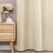 CURTAINKING Linen Textured Curtains 84 inches Beige Bedroom Living Room Window Curtain Set Light Filtering Drapes Grommet Top 2 Panels