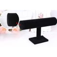 thumbnail image 4 of Jewelry Display T Stand Velvet Bracelet Holder for Retail Store Showcase Tower Support Hair Band Organizer Black, 4 of 9