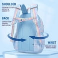 thumbnail image 6 of BUTIED Cute Butterfly Backpacks Wide Clamshell Opening Bookbag with Reflective Strips & Multiple Pockets, Waterproof Durable Daypack, 6 of 9