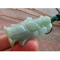 thumbnail image 4 of Certified Green Burma Natural A Jade jadeite Pendant Money God Yuan Bao Ruyi Necklace 587056 TN, 4 of 9