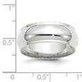 thumbnail image 3 of Primal Gold 10 Karat White Gold 8mm Half Round with Edge Wedding Band, 3 of 5