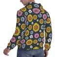 thumbnail image 6 of Naloa Colorful Sunflowers Men's Casual Hooded Collar Drawstring Hoodies Pullover Sweatshirts Casual Long Sleeve Shirts-Medium, 6 of 7