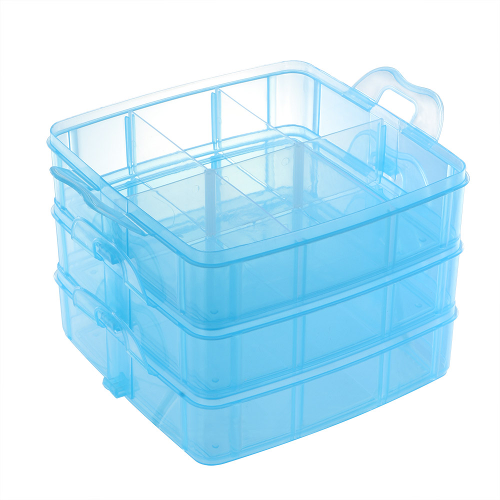 Buy Dido Plastic Clear Jewelry Bead Organizer Box Storage Container