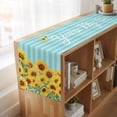 thumbnail image 6 of Table Runners 108 Inches Long Dress Scarves, Sunflower Farmhouse Coffee/Dining/Kitchen Table Runner for Living Room, Yellow Summer Botanical Blue Striped Farmhouse 13x108 Inch, 6 of 9
