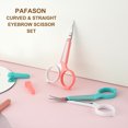 thumbnail image 3 of PAFASON High Precision Eyebrow Grooming Scissor Set, Beauty Makeup Cosmetic Tool, Curved, Straight Tip, Stainless Steel, Safety Case for Trimming Eyelash Extensions, 3 of 9