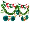 thumbnail image 3 of Christmas Rattan Ball Light String - 200cm Decorative Garland with LED Lights (Red/Green Holiday Decor for Tree, Mantel & Outdoor Use), 3 of 6