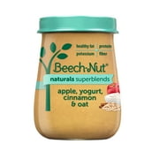 Beech-Nut Naturals Superblends Stage 3 Baby Food, Apple Yogurt Cinnamon & Oat, 4 oz Jar