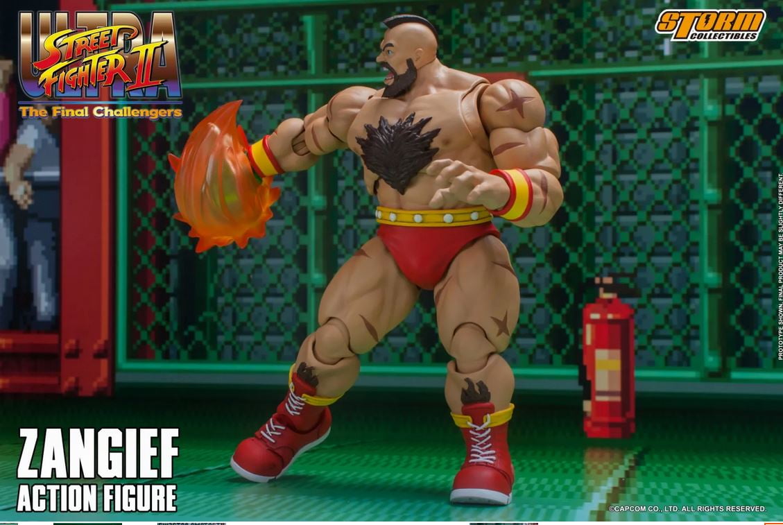 ReAction Street Fighter II Zangief Action Figure Championship Edition  Super7 - ToyWiz