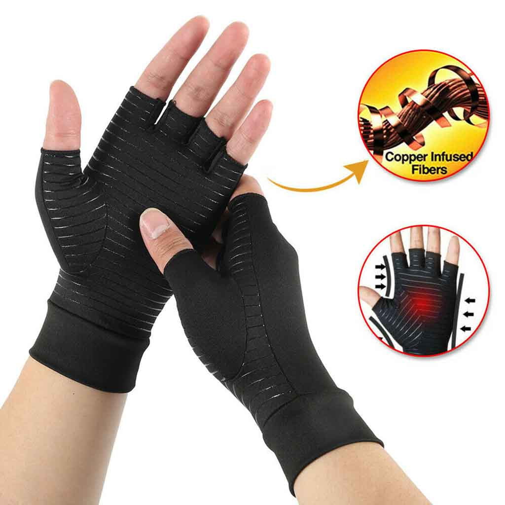 Magnetic Anti Arthritis Health Compression Therapy Gloves Rheumatoid Hand Pain B 