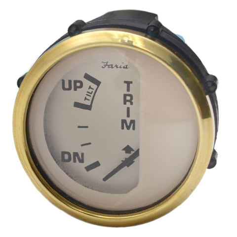 Faria Boat Trim Gauge GP4400A | Euro Gold OMC Cobra 2 Inch Beige
