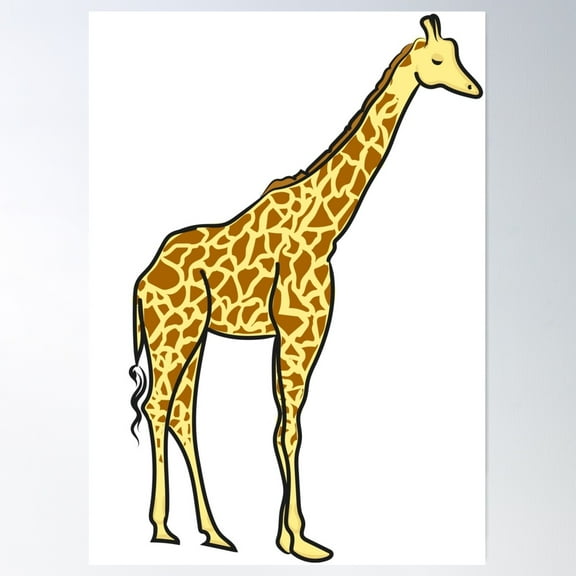 The Giraffe Poster Wall Art, Modern Wall Decor For Living Room Bedroom, 8x12 UNFRAMED